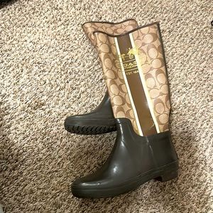 Coach water/rain boots